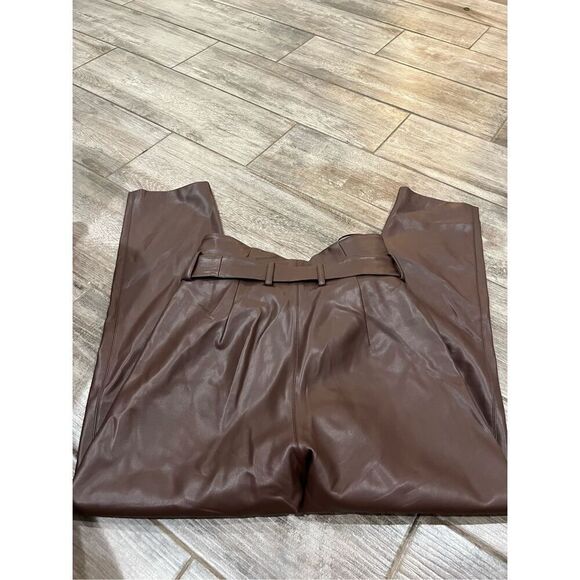 Amanda Uprichard Revolve High Rise Faux Leather Pants Size XS - Picture 5 of 6